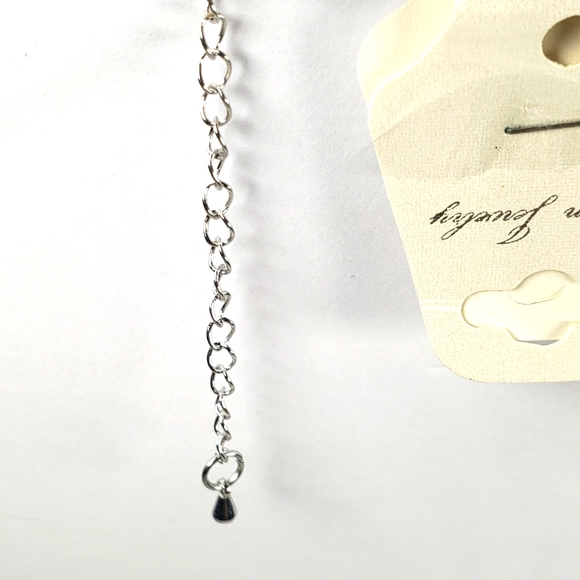 Double Infinity Shape Pink Crystal Stone Gold & Silver Tone Pendant and … - Picture 5 of 6